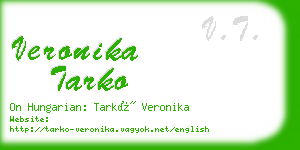 veronika tarko business card